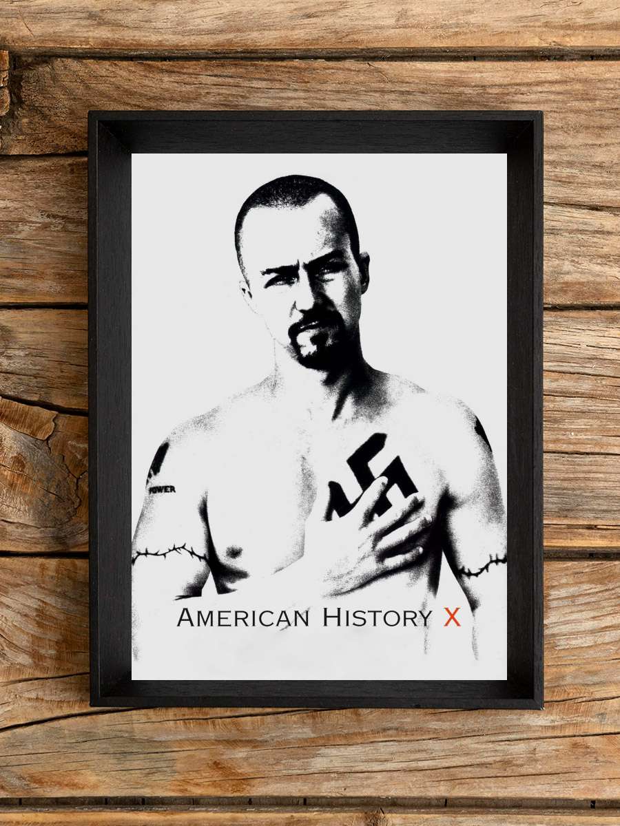 Geçmişin Gölgesinde - American History X Film Tablo Siyah Çerçeveli Film Poster Afiş Tablo