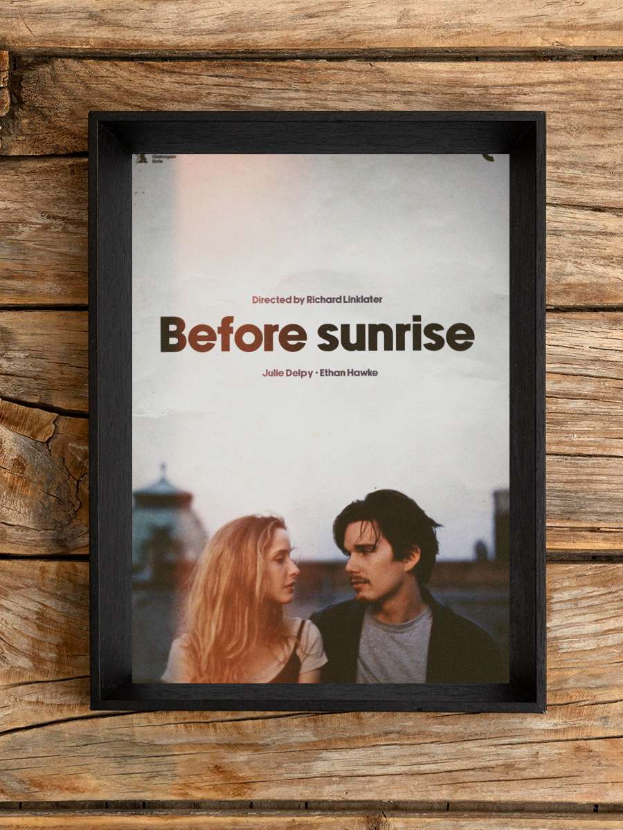 Gün Doğmadan - Before Sunrise Film Tablo Siyah Çerçeveli Film Poster Afiş Tablo