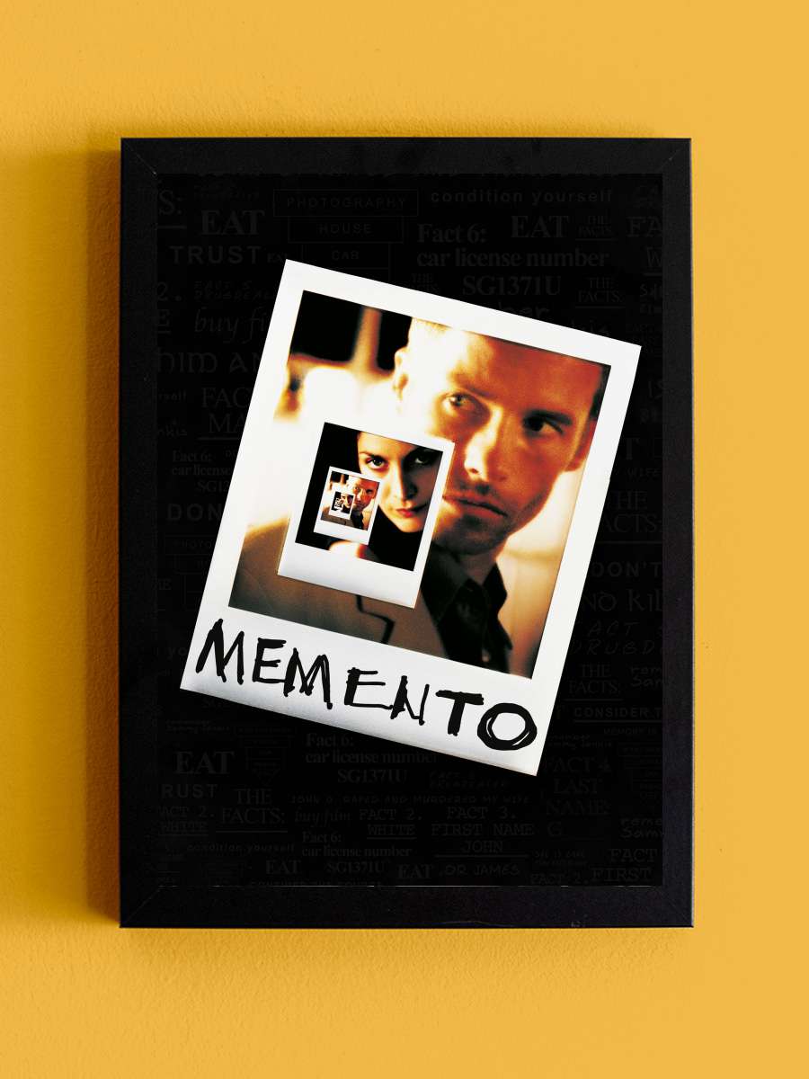 Akıl Defteri - Memento Film Tablo Siyah Çerçeveli Film Poster Afiş Tablo