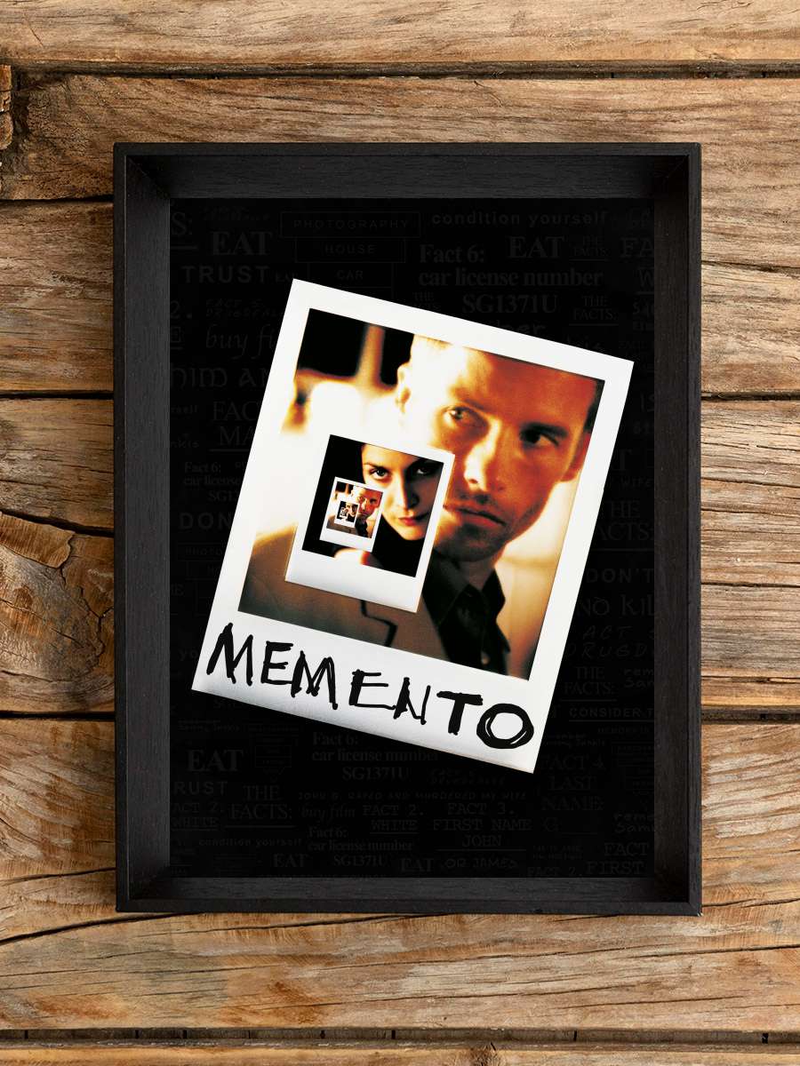 Akıl Defteri - Memento Film Tablo Siyah Çerçeveli Film Poster Afiş Tablo