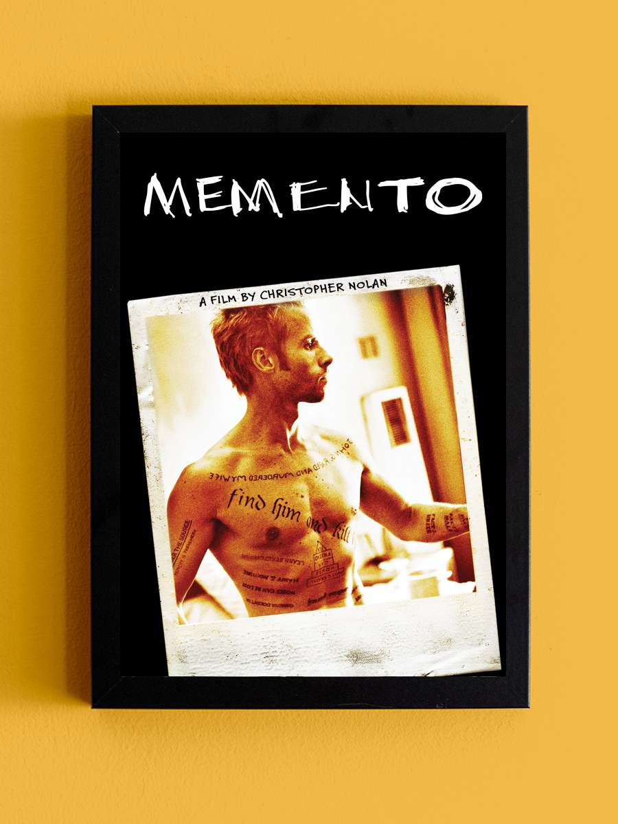 Akıl Defteri - Memento Film Tablo Siyah Çerçeveli Film Poster Afiş Tablo