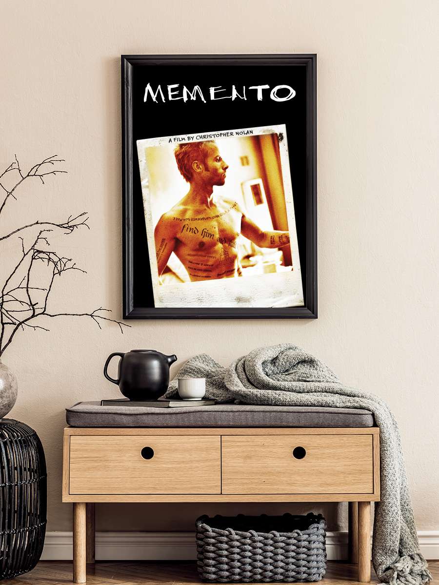 Akıl Defteri - Memento Film Tablo Siyah Çerçeveli Film Poster Afiş Tablo