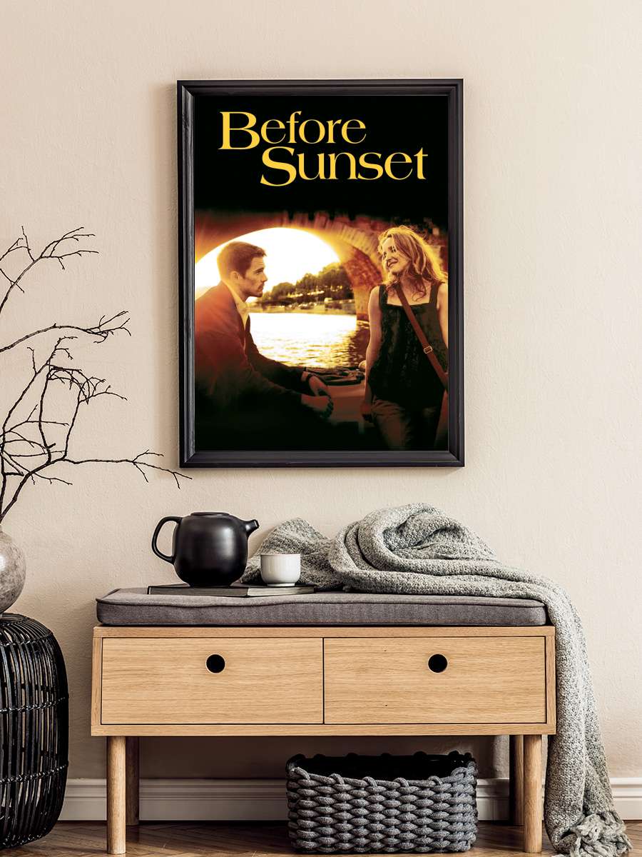 Gün Batmadan - Before Sunset Film Tablo Siyah Çerçeveli Film Poster Afiş Tablo