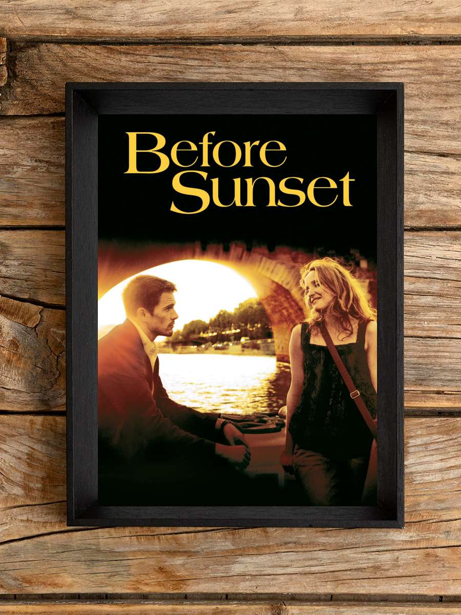 Gün Batmadan - Before Sunset Film Tablo Siyah Çerçeveli Film Poster Afiş Tablo