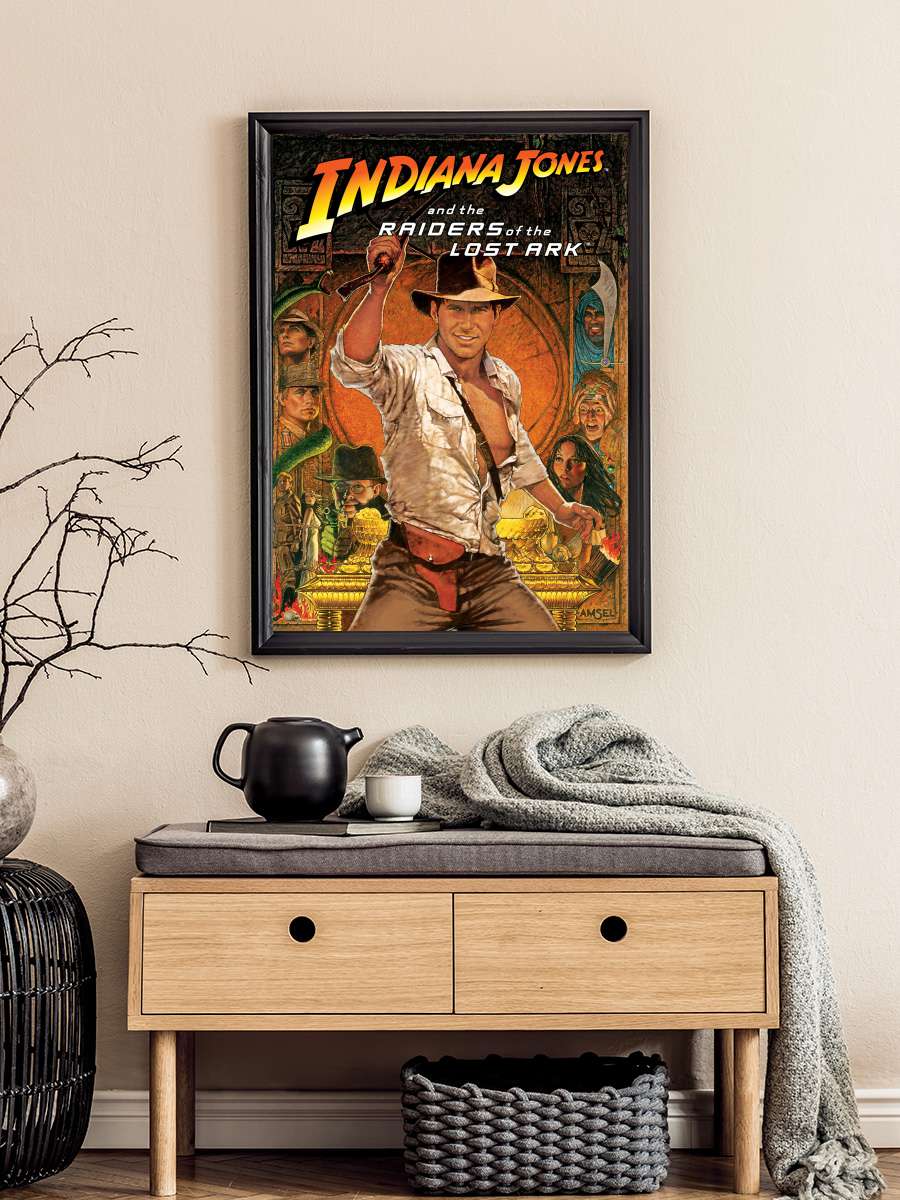 Indiana Jones: Kutsal Hazine Avcıları - Raiders of the Lost Ark Film Tablo Siyah Çerçeveli Film Poster Afiş Tablo