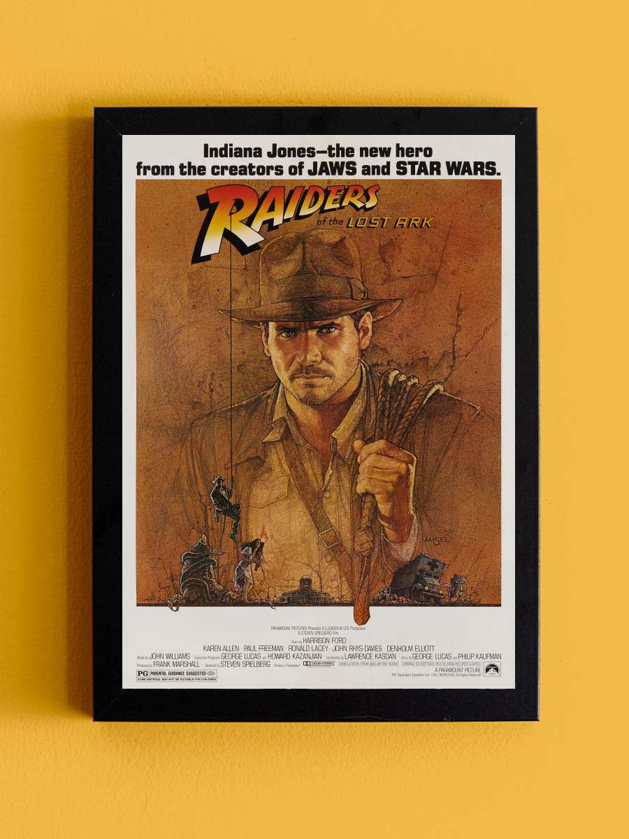 Indiana Jones: Kutsal Hazine Avcıları - Raiders of the Lost Ark Film Tablo Siyah Çerçeveli Film Poster Afiş Tablo