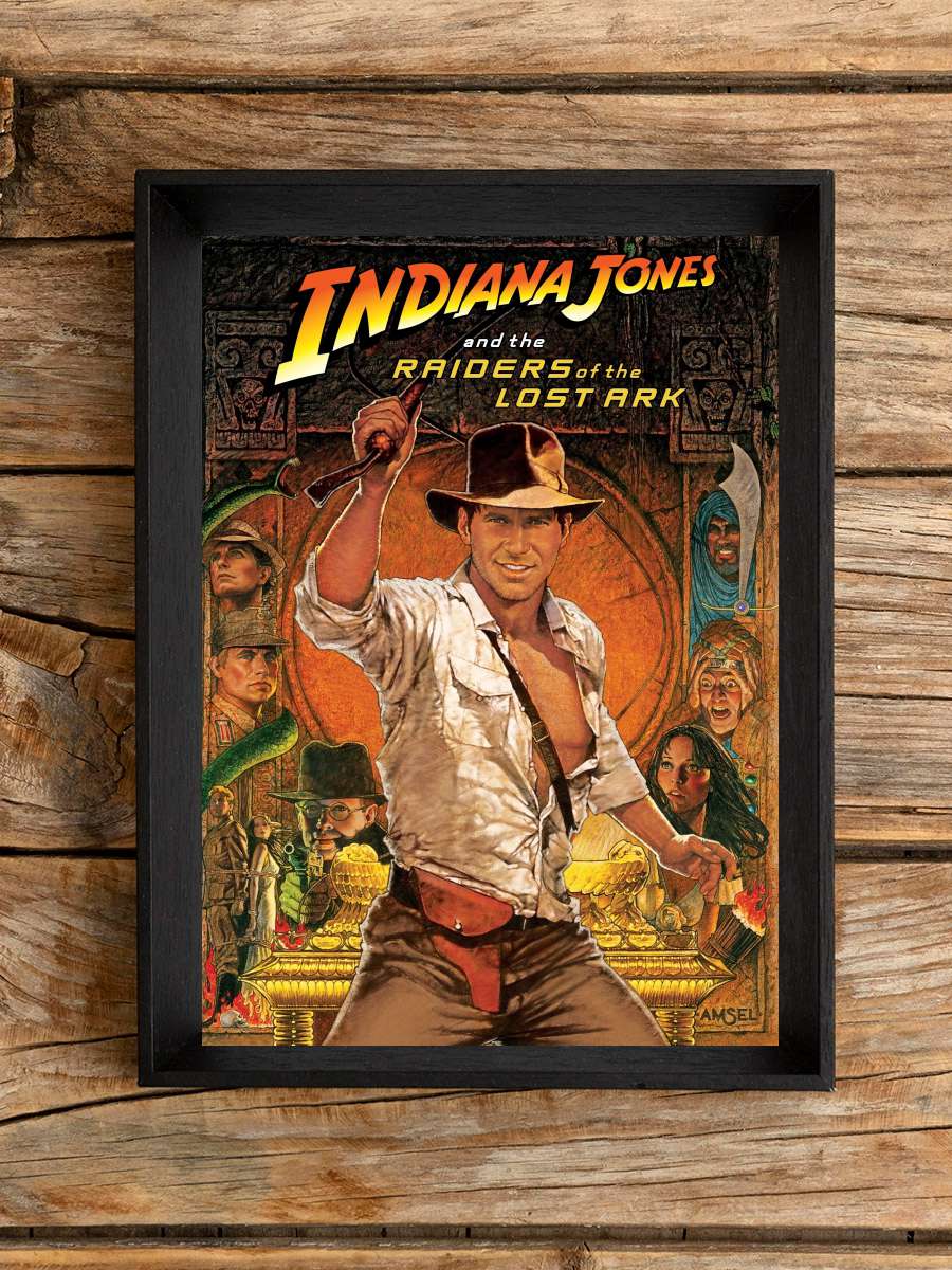 Indiana Jones: Kutsal Hazine Avcıları - Raiders of the Lost Ark Film Tablo Siyah Çerçeveli Film Poster Afiş Tablo