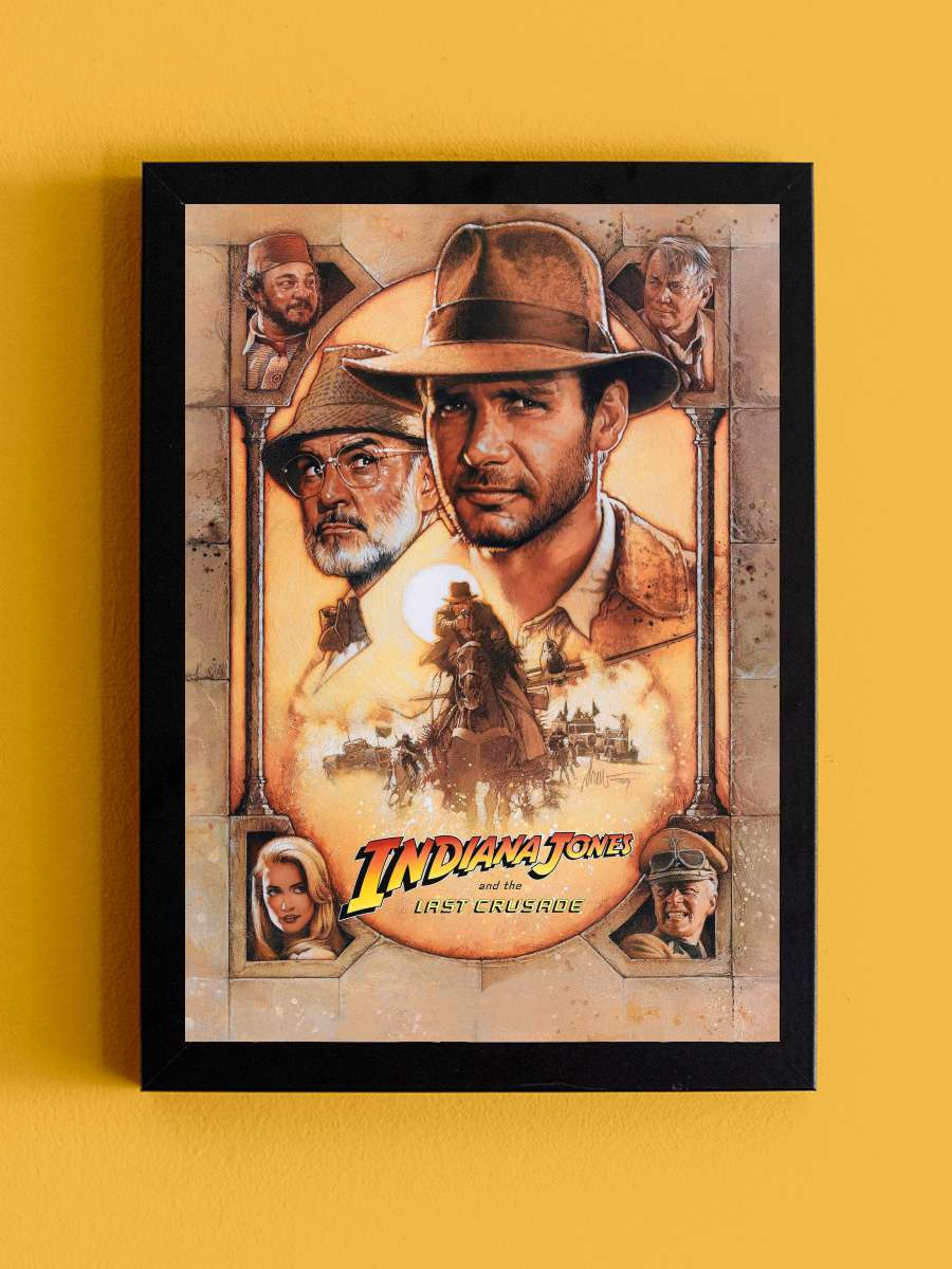 Indiana Jones: Son Macera - Indiana Jones and the Last Crusade Film Tablo Siyah Çerçeveli Film Poster Afiş Tablo