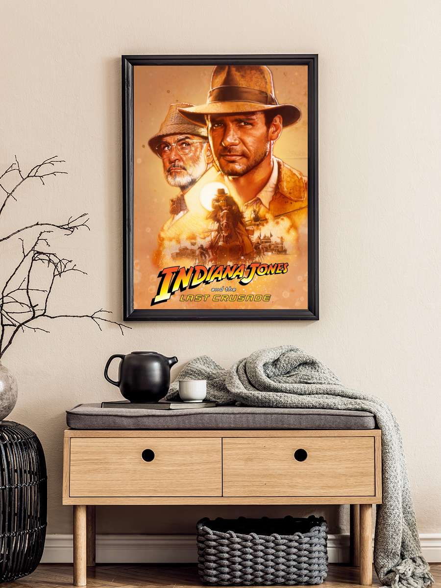 Indiana Jones: Son Macera - Indiana Jones and the Last Crusade Film Tablo Siyah Çerçeveli Film Poster Afiş Tablo