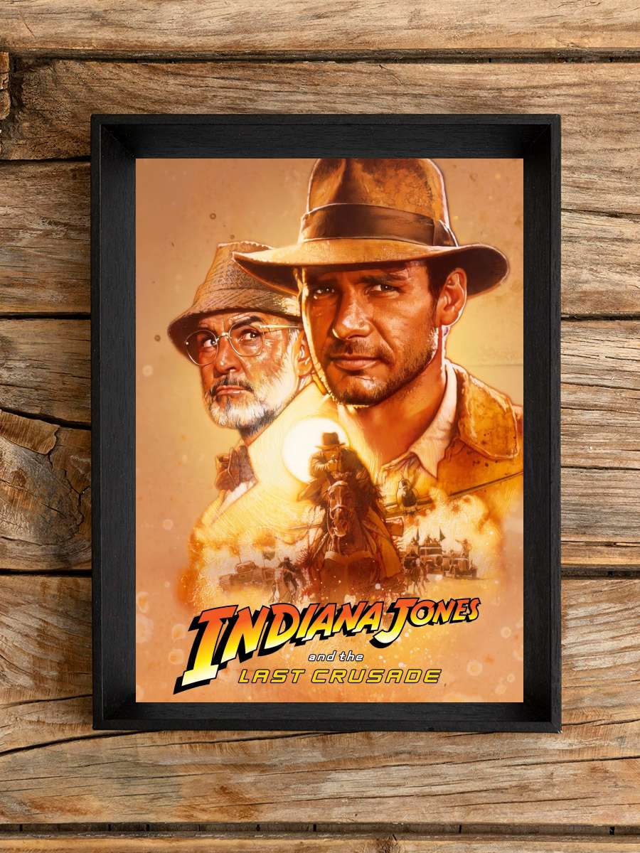 Indiana Jones: Son Macera - Indiana Jones and the Last Crusade Film Tablo Siyah Çerçeveli Film Poster Afiş Tablo