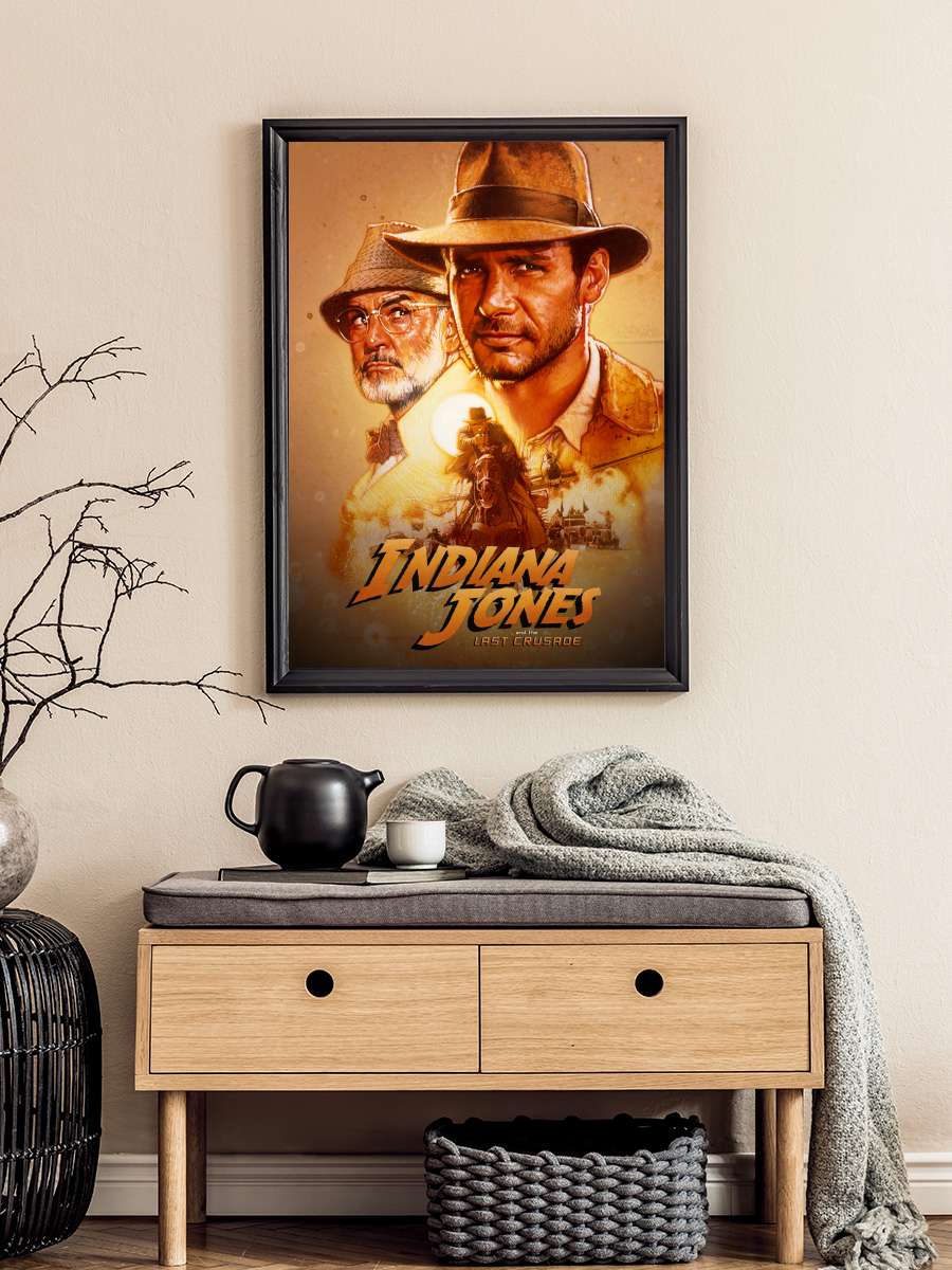 Indiana Jones: Son Macera - Indiana Jones and the Last Crusade Film Tablo Siyah Çerçeveli Film Poster Afiş Tablo