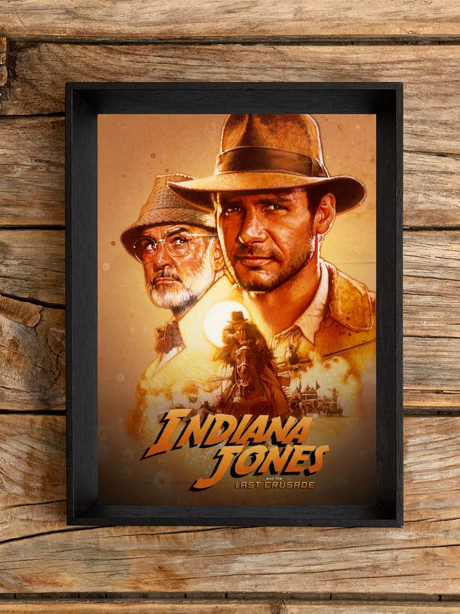 Indiana Jones: Son Macera - Indiana Jones and the Last Crusade Film Tablo Siyah Çerçeveli Film Poster Afiş Tablo