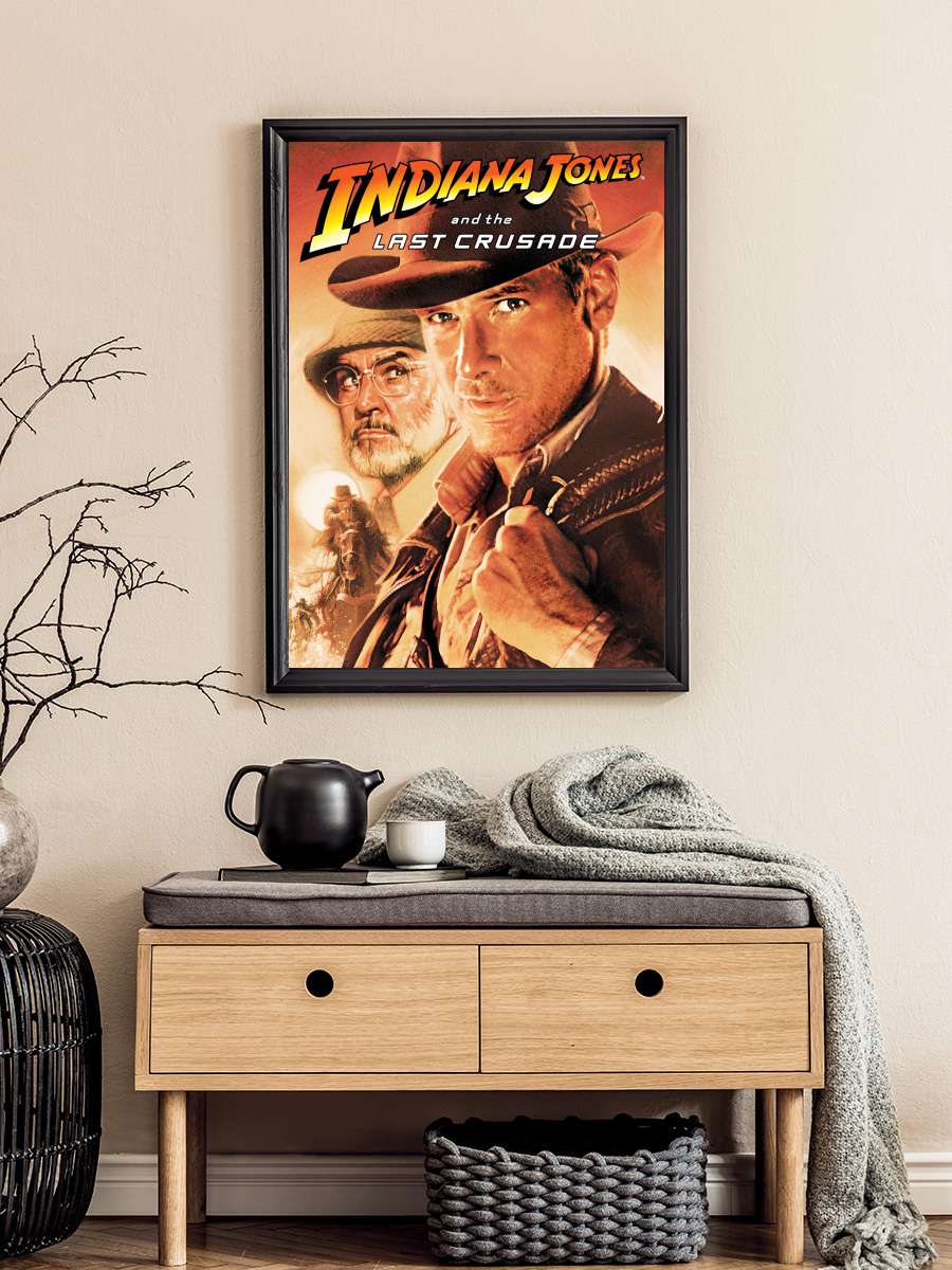 Indiana Jones: Son Macera - Indiana Jones and the Last Crusade Film Tablo Siyah Çerçeveli Film Poster Afiş Tablo