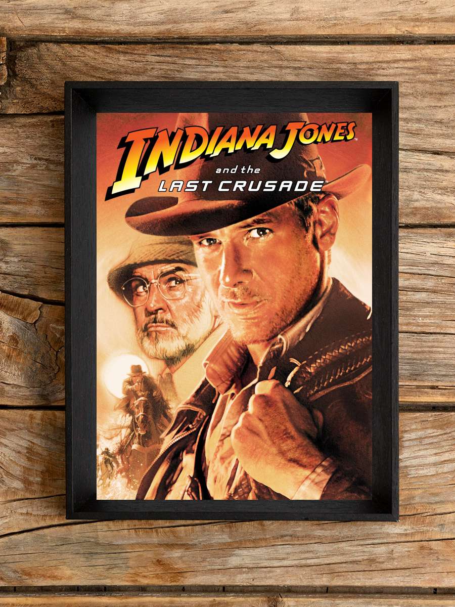 Indiana Jones: Son Macera - Indiana Jones and the Last Crusade Film Tablo Siyah Çerçeveli Film Poster Afiş Tablo