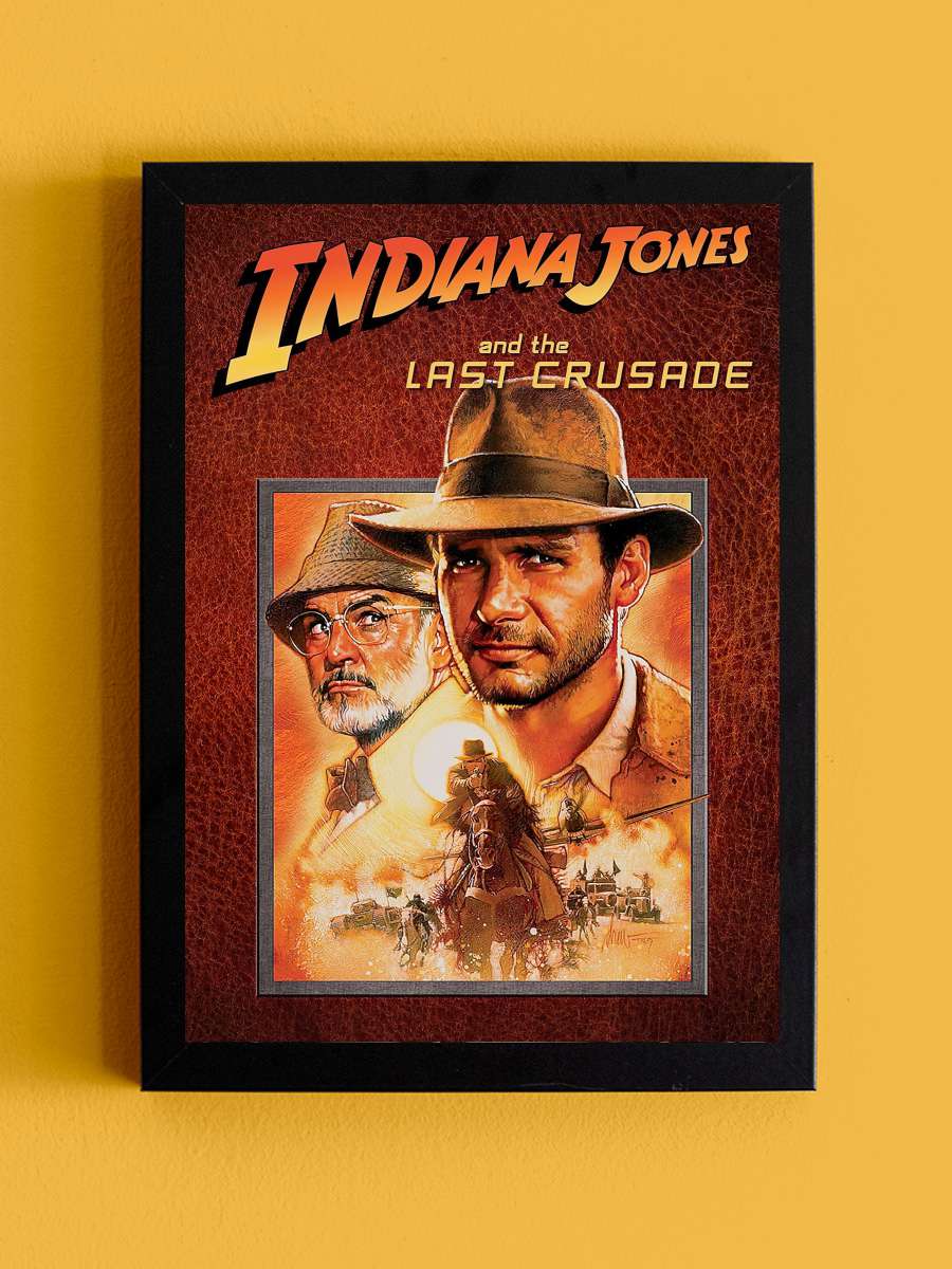 Indiana Jones: Son Macera - Indiana Jones and the Last Crusade Film Tablo Siyah Çerçeveli Film Poster Afiş Tablo