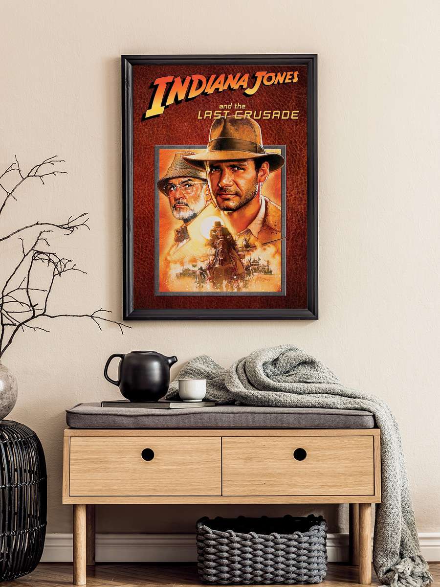 Indiana Jones: Son Macera - Indiana Jones and the Last Crusade Film Tablo Siyah Çerçeveli Film Poster Afiş Tablo