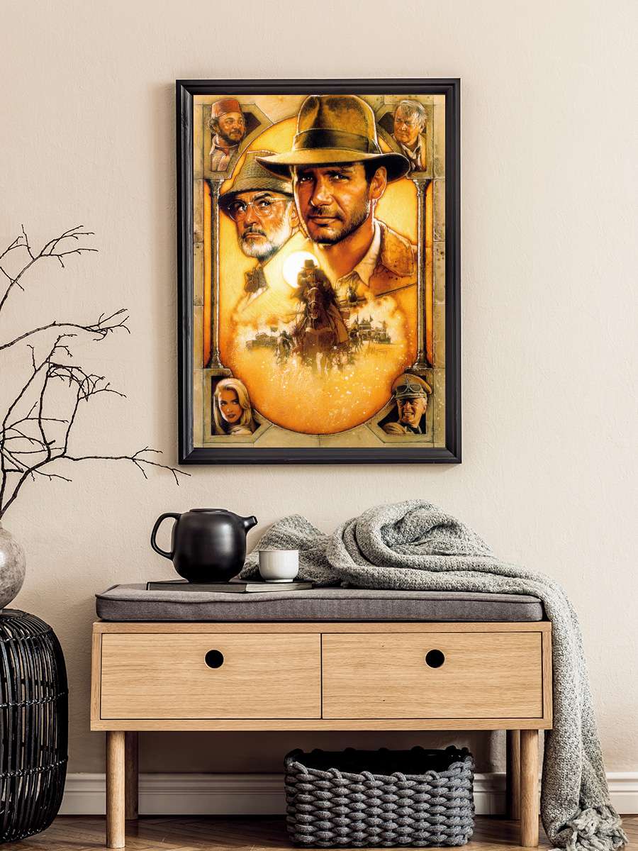 Indiana Jones: Son Macera - Indiana Jones and the Last Crusade Film Tablo Siyah Çerçeveli Film Poster Afiş Tablo