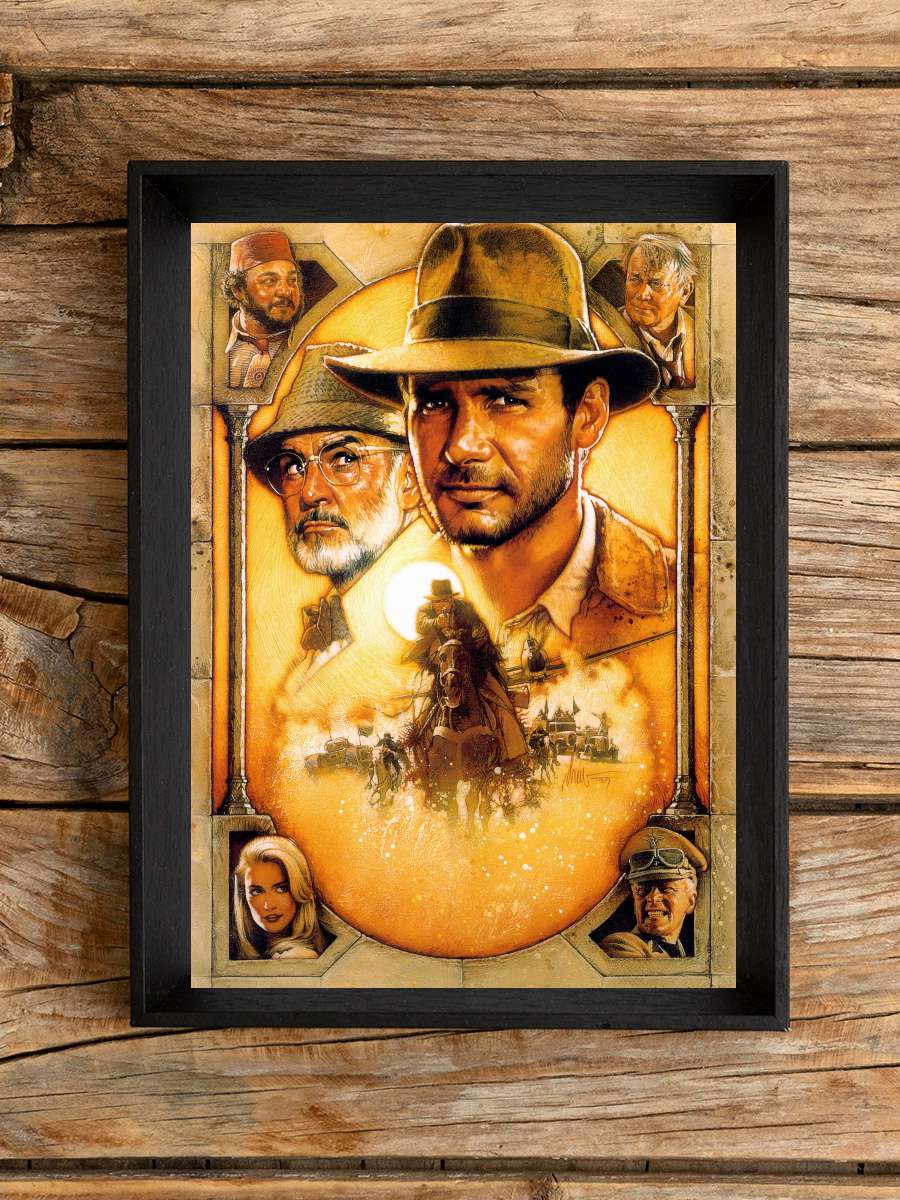 Indiana Jones: Son Macera - Indiana Jones and the Last Crusade Film Tablo Siyah Çerçeveli Film Poster Afiş Tablo