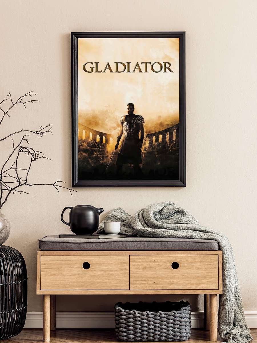 Gladyatör - Gladiator Film Tablo Siyah Çerçeveli Film Poster Afiş Tablo