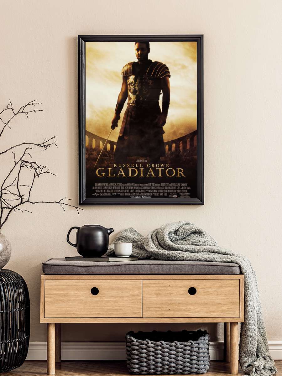 Gladyatör - Gladiator Film Tablo Siyah Çerçeveli Film Poster Afiş Tablo