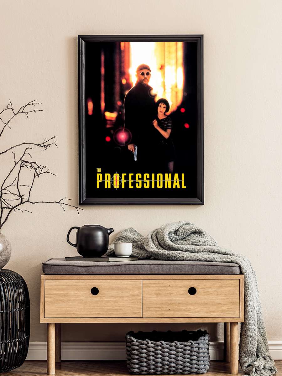 Sevginin Gücü - Léon: The Professional Film Tablo Siyah Çerçeveli Film Poster Afiş Tablo