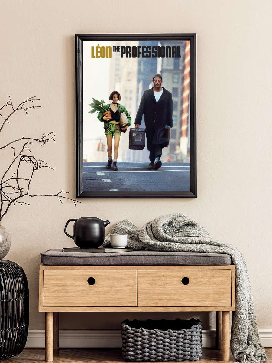 Sevginin Gücü - Léon: The Professional Film Tablo Siyah Çerçeveli Film Poster Afiş Tablo