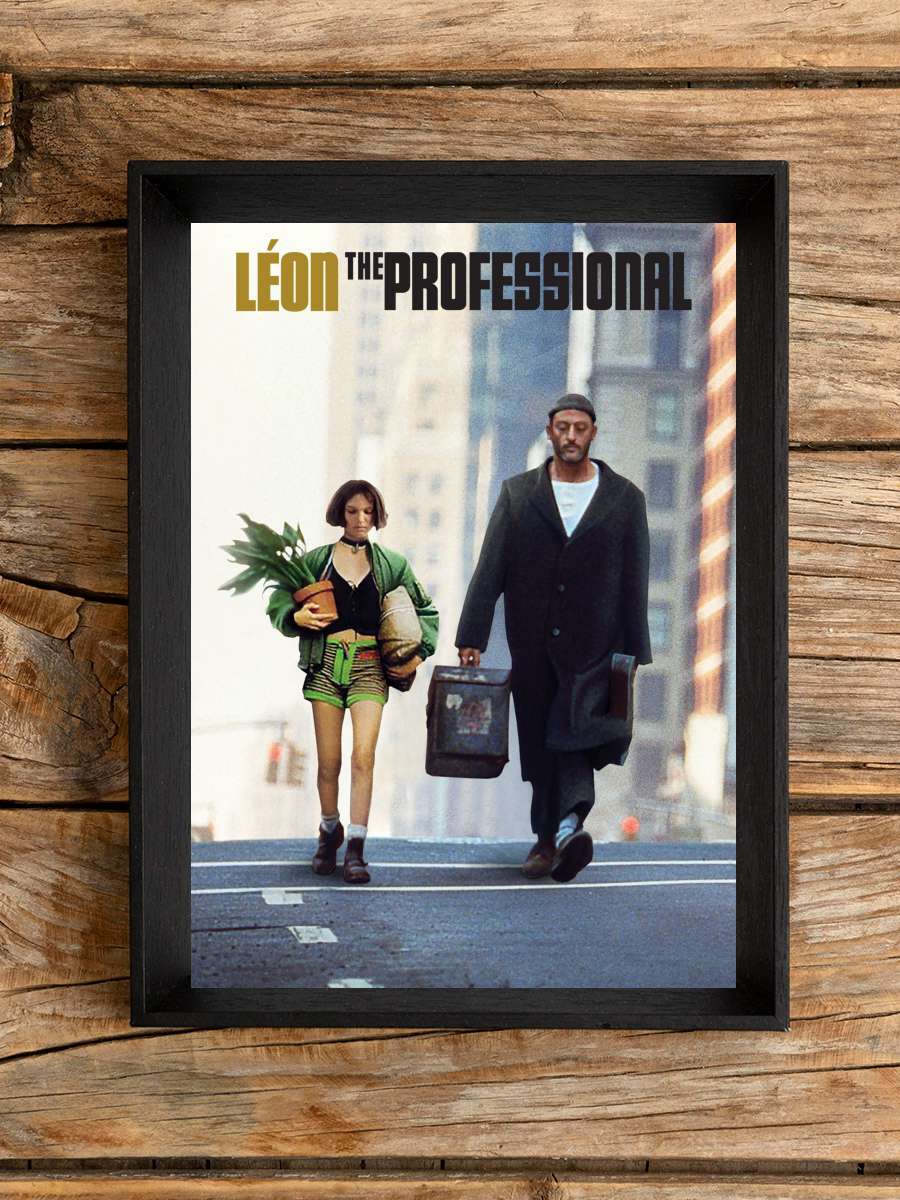 Sevginin Gücü - Léon: The Professional Film Tablo Siyah Çerçeveli Film Poster Afiş Tablo