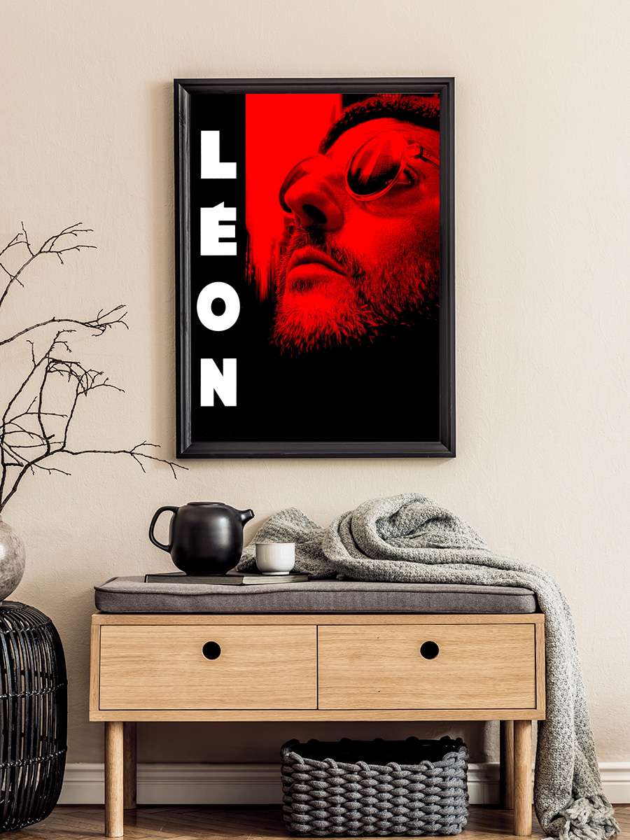 Sevginin Gücü - Léon: The Professional Film Tablo Siyah Çerçeveli Film Poster Afiş Tablo