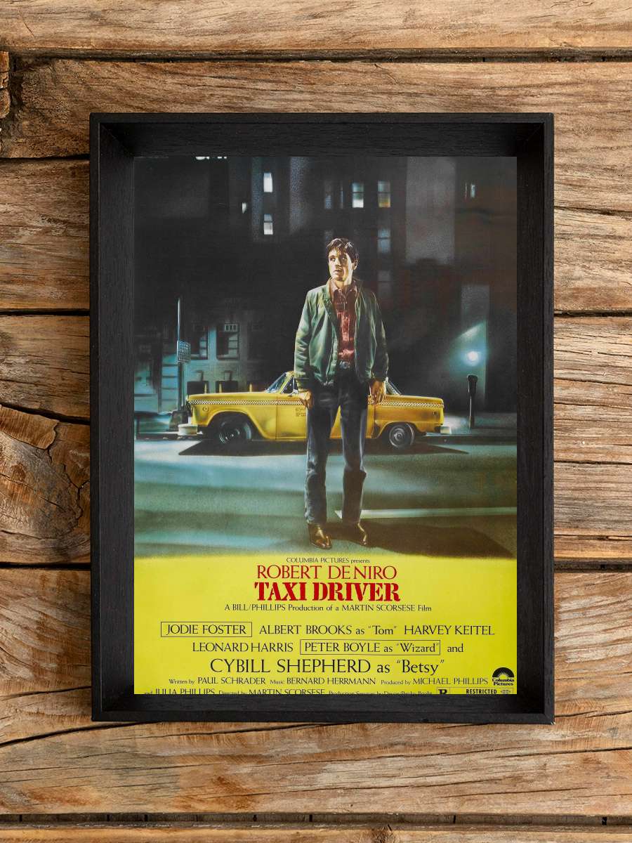 Taksi Şoförü - Taxi Driver Film Tablo Siyah Çerçeveli Film Poster Afiş Tablo