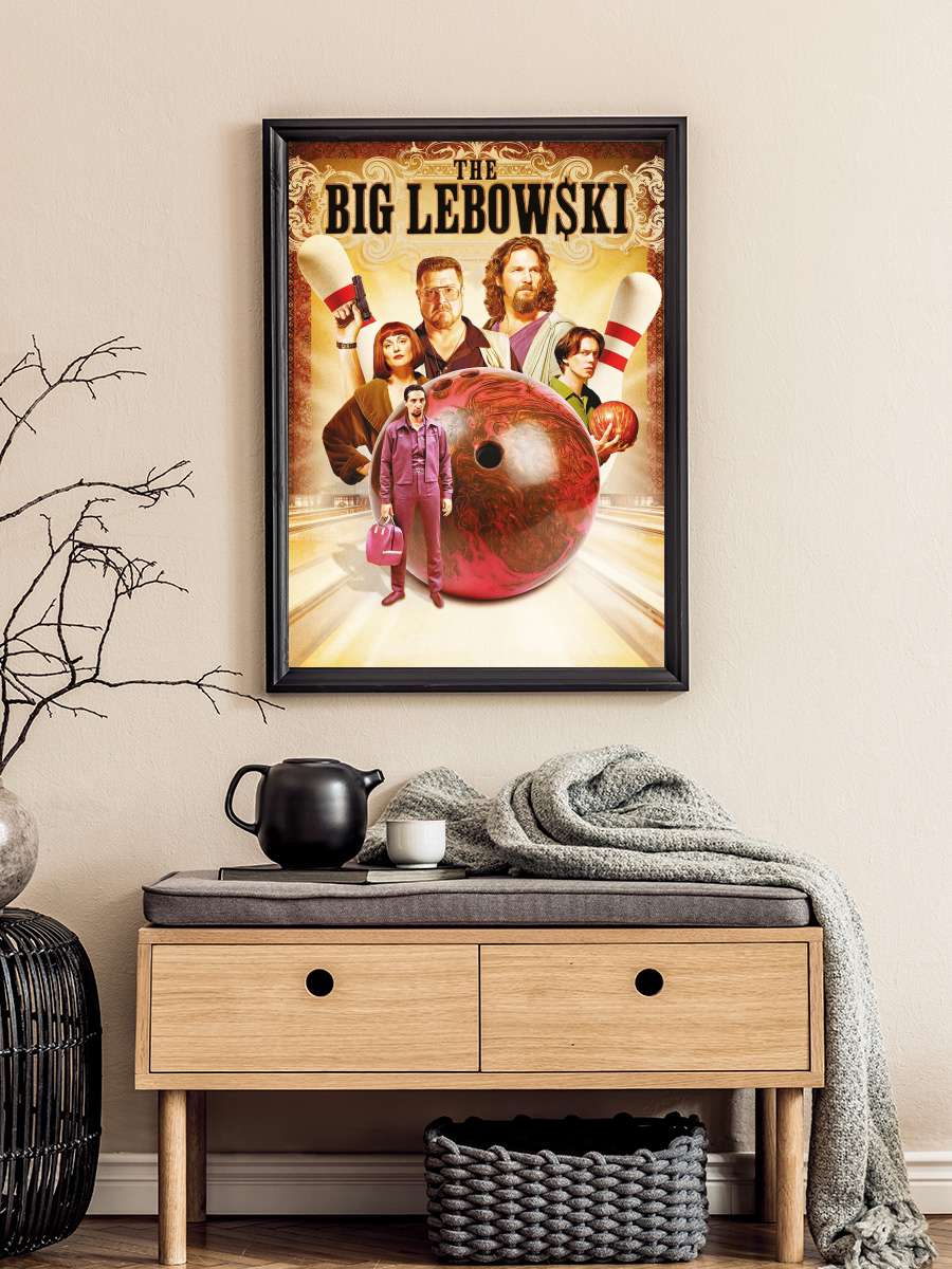 Büyük Lebowski - The Big Lebowski Film Tablo Siyah Çerçeveli Film Poster Afiş Tablo