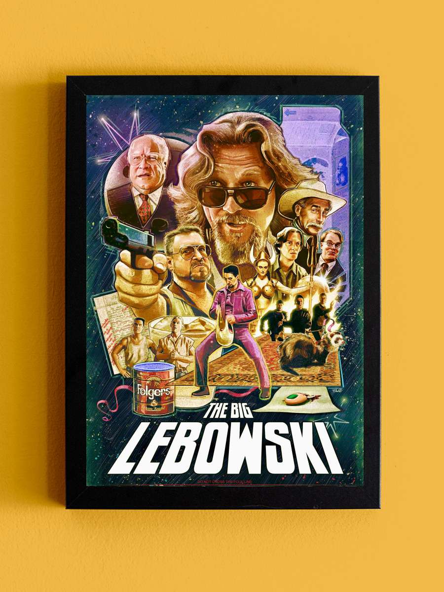 Büyük Lebowski - The Big Lebowski Film Tablo Siyah Çerçeveli Film Poster Afiş Tablo