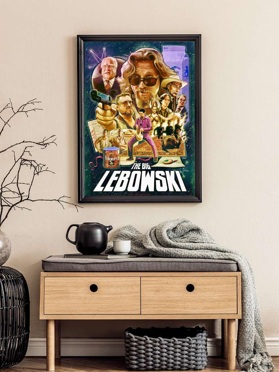 Büyük Lebowski - The Big Lebowski Film Tablo Siyah Çerçeveli Film Poster Afiş Tablo