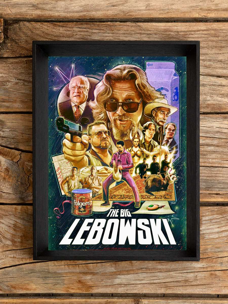 Büyük Lebowski - The Big Lebowski Film Tablo Siyah Çerçeveli Film Poster Afiş Tablo