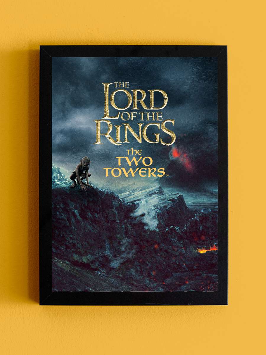 Yüzüklerin Efendisi: İki Kule - The Lord of the Rings: The Two Towers Film Tablo Siyah Çerçeveli Film Poster Afiş Tablo