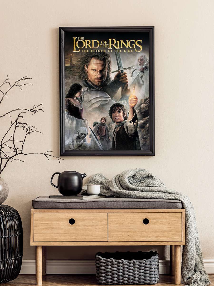 Yüzüklerin Efendisi: Kralın Dönüşü - The Lord of the Rings: The Return of the King Film Tablo Siyah Çerçeveli Film Poster Afiş Tablo