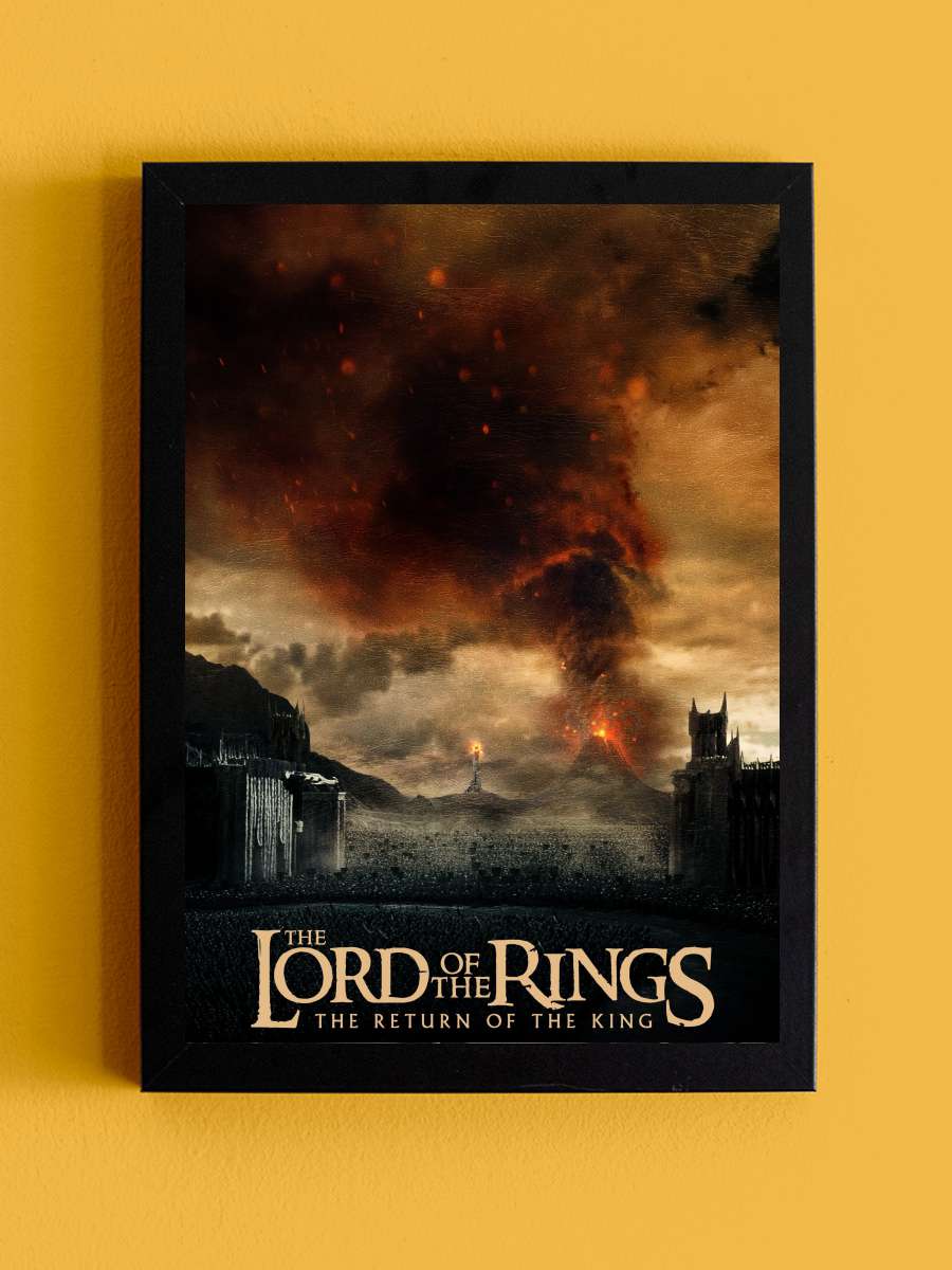 Yüzüklerin Efendisi: Kralın Dönüşü - The Lord of the Rings: The Return of the King Film Tablo Siyah Çerçeveli Film Poster Afiş Tablo