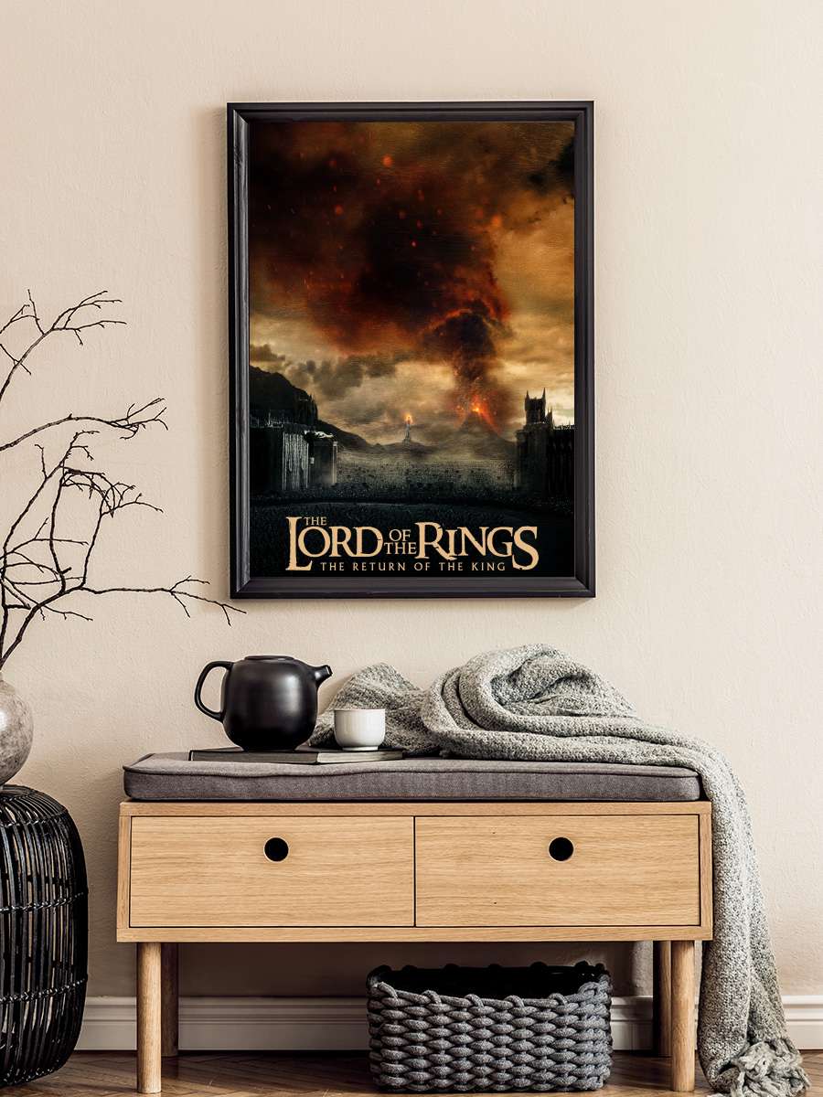 Yüzüklerin Efendisi: Kralın Dönüşü - The Lord of the Rings: The Return of the King Film Tablo Siyah Çerçeveli Film Poster Afiş Tablo