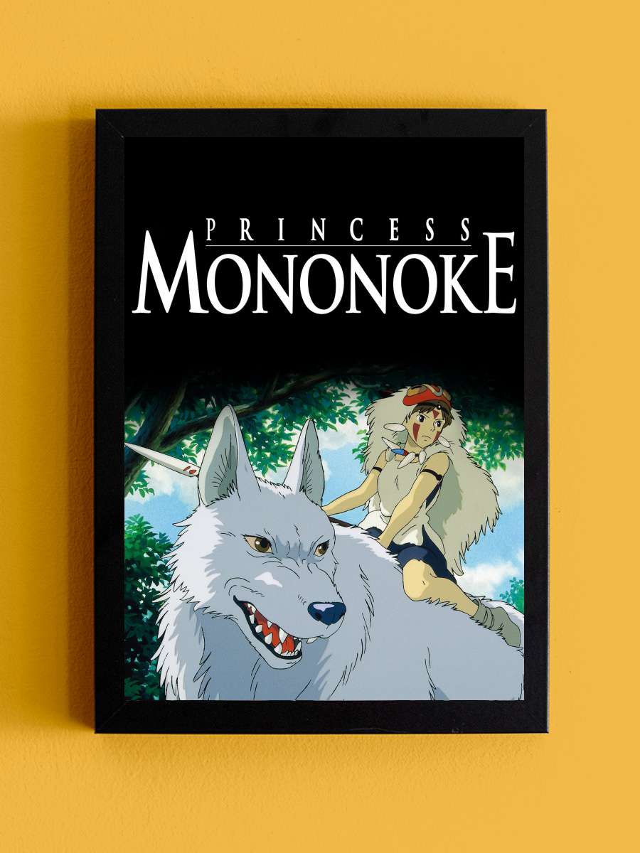 Prenses Mononoke - もののけ姫 Film Tablo Siyah Çerçeveli Film Poster Afiş Tablo