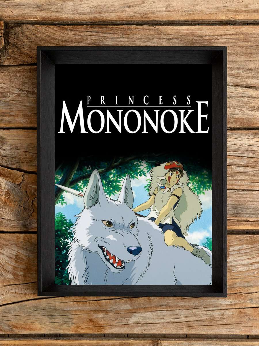 Prenses Mononoke - もののけ姫 Film Tablo Siyah Çerçeveli Film Poster Afiş Tablo