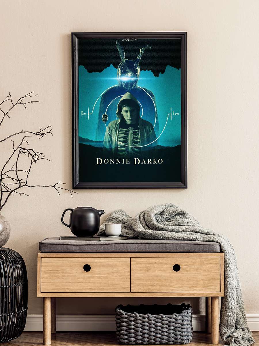 Karanlık Yolculuk - Donnie Darko Film Tablo Siyah Çerçeveli Film Poster Afiş Tablo