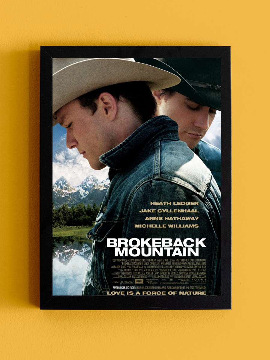 Brokeback Dağı - Brokeback Mountain Film Tablo Siyah Çerçeveli Film Poster Afiş Tablo