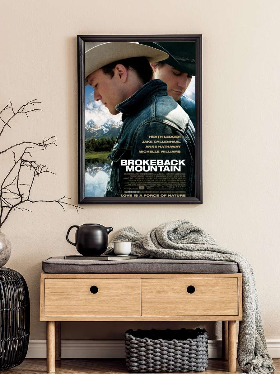 Brokeback Dağı - Brokeback Mountain Film Tablo Siyah Çerçeveli Film Poster Afiş Tablo