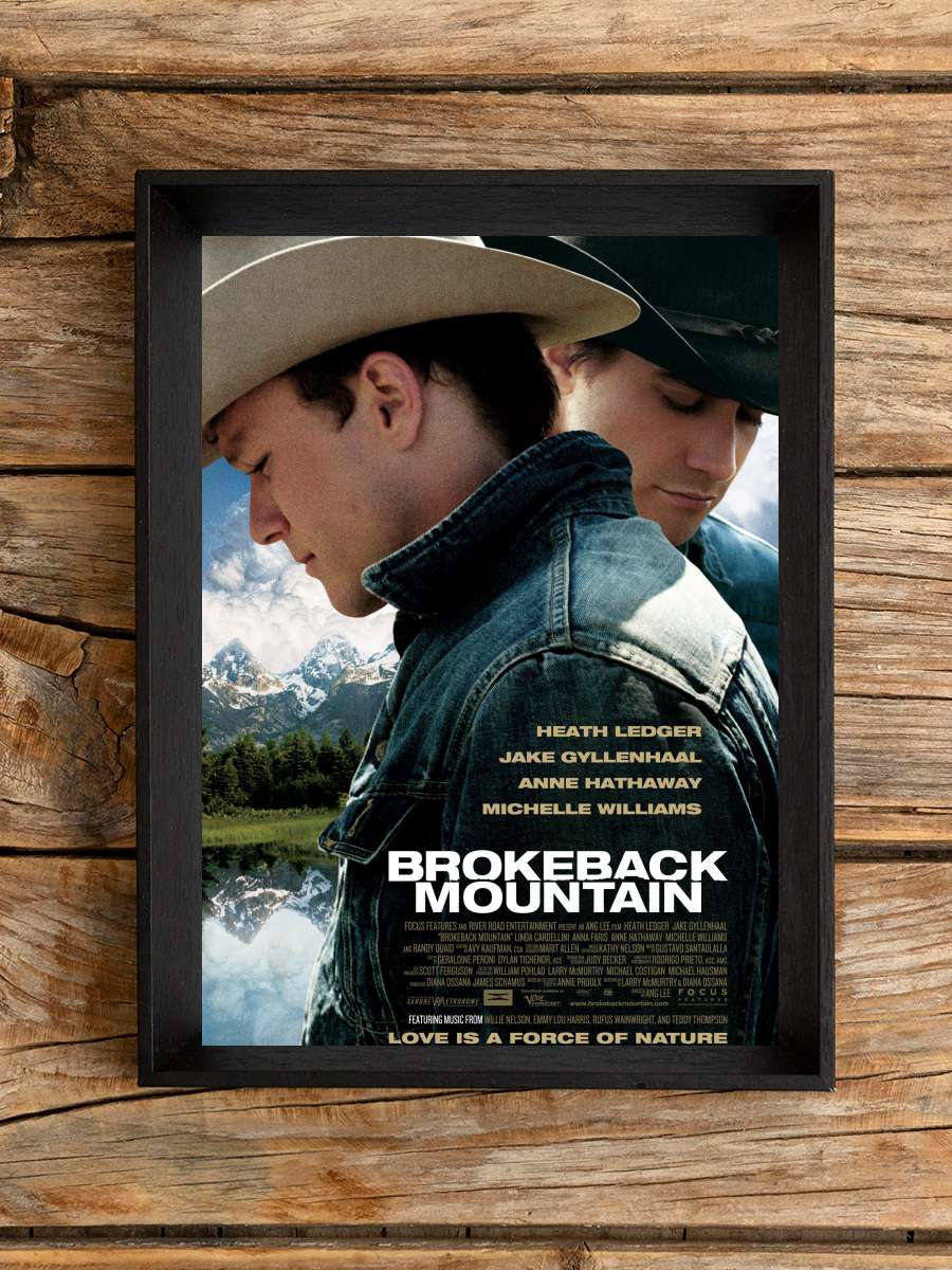 Brokeback Dağı - Brokeback Mountain Film Tablo Siyah Çerçeveli Film Poster Afiş Tablo