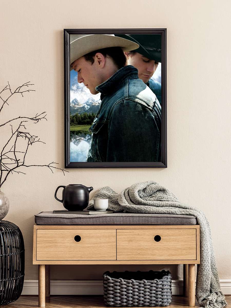 Brokeback Dağı - Brokeback Mountain Film Tablo Siyah Çerçeveli Film Poster Afiş Tablo