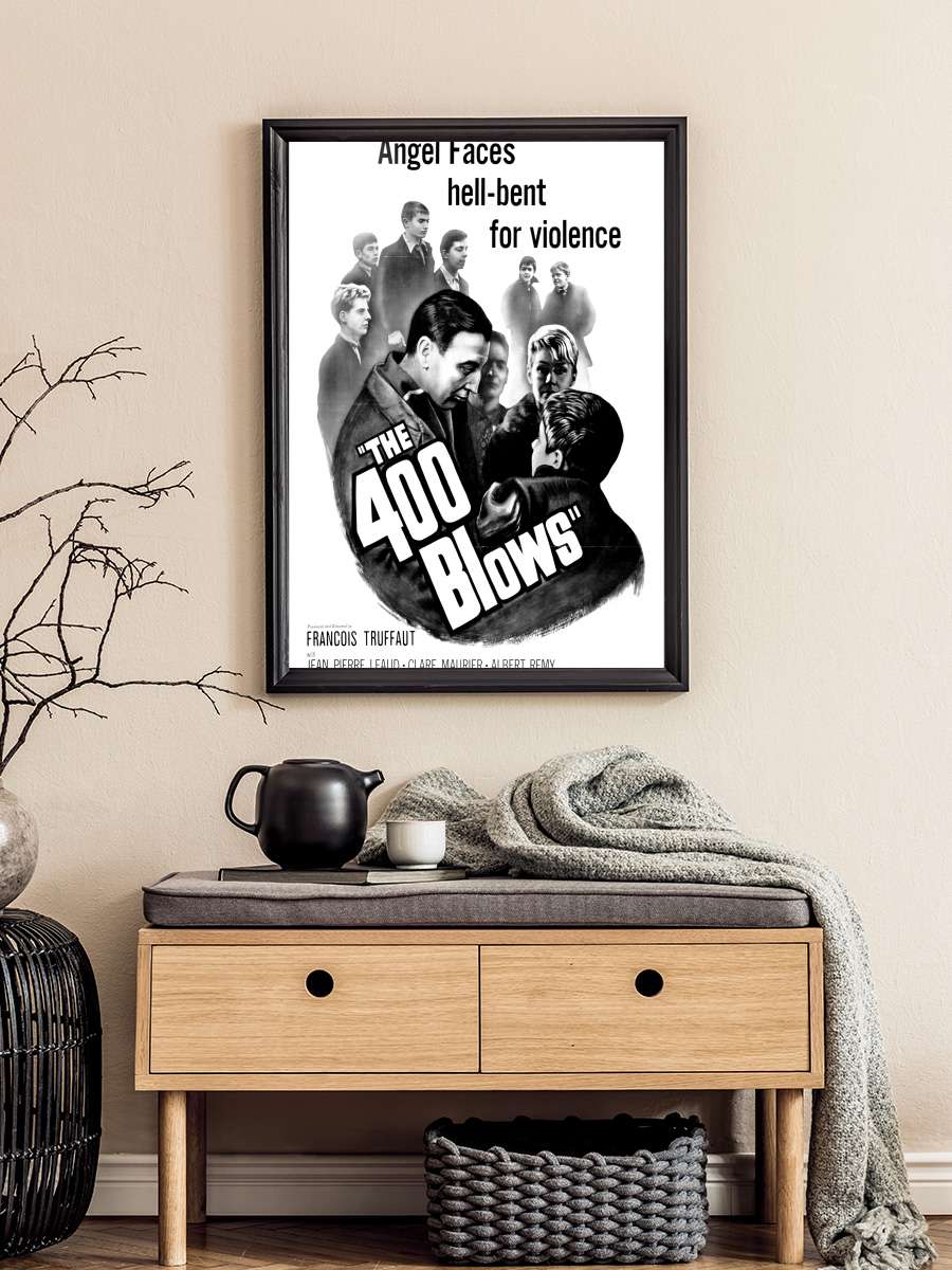 400 Darbe - Les Quatre Cents Coups Film Tablo Siyah Çerçeveli Film Poster Afiş Tablo