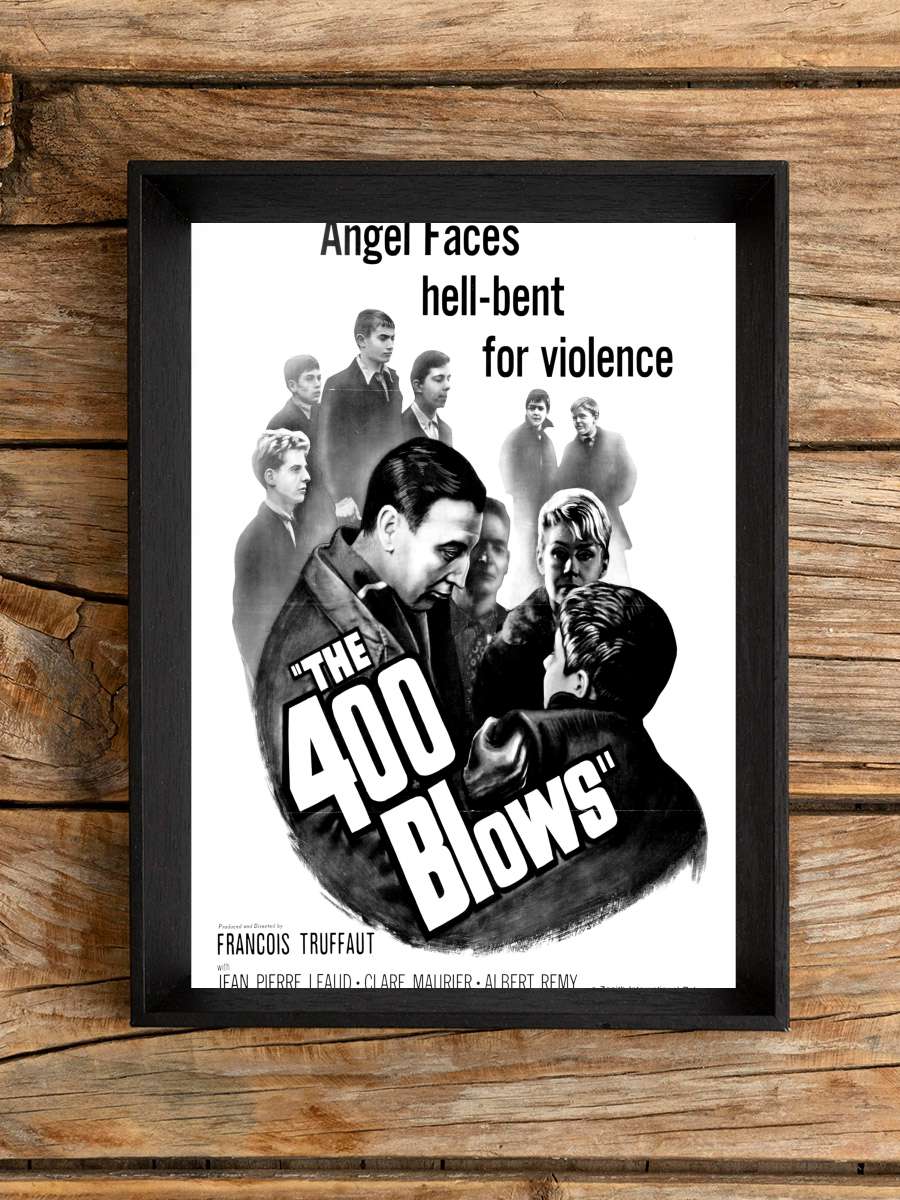 400 Darbe - Les Quatre Cents Coups Film Tablo Siyah Çerçeveli Film Poster Afiş Tablo