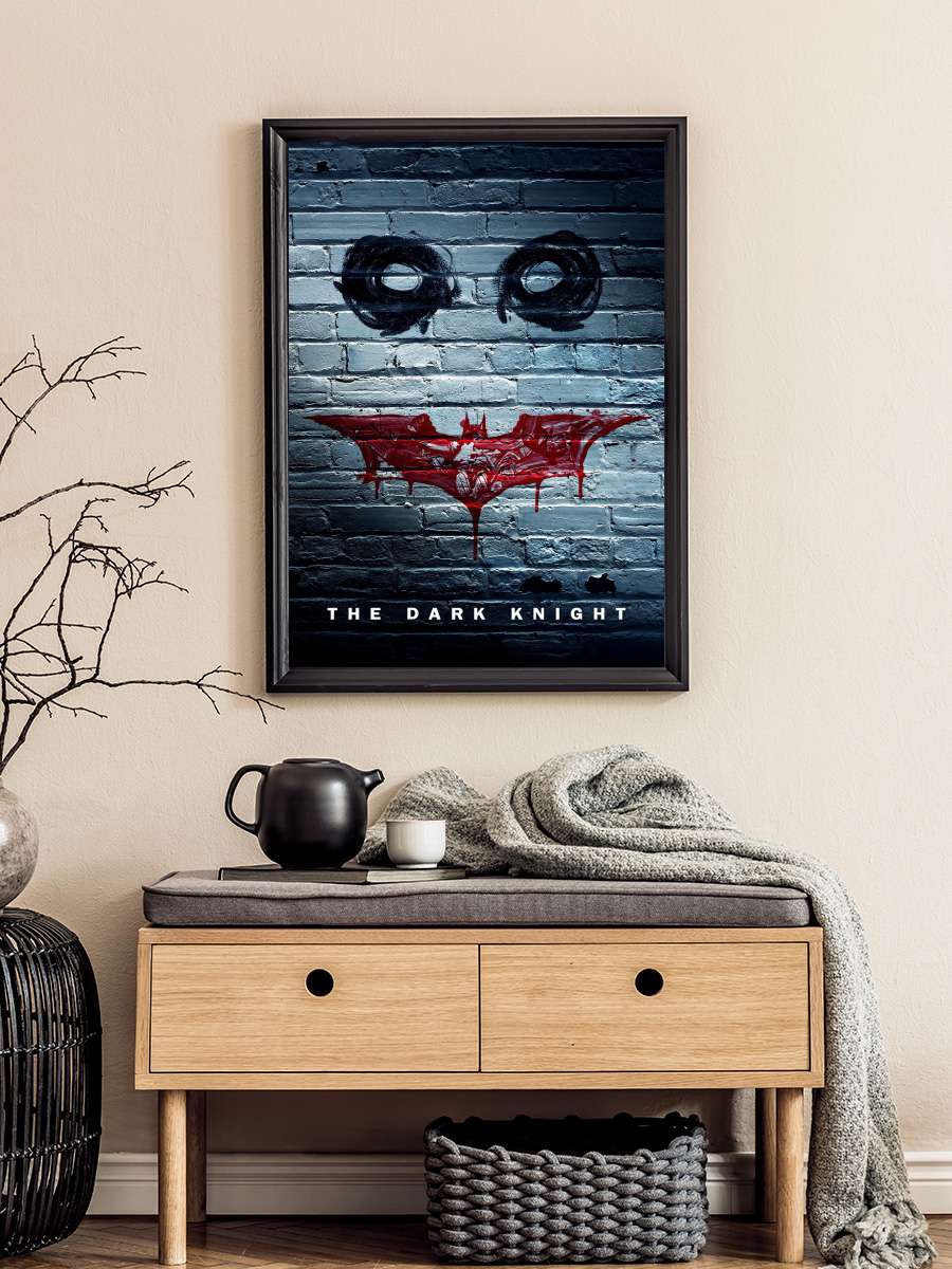 Kara Şövalye - The Dark Knight Film Tablo Siyah Çerçeveli Film Poster Afiş Tablo