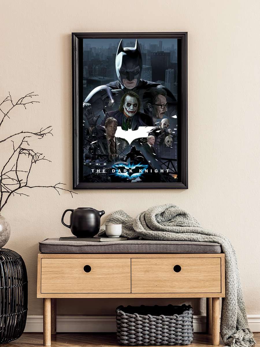 Kara Şövalye - The Dark Knight Film Tablo Siyah Çerçeveli Film Poster Afiş Tablo