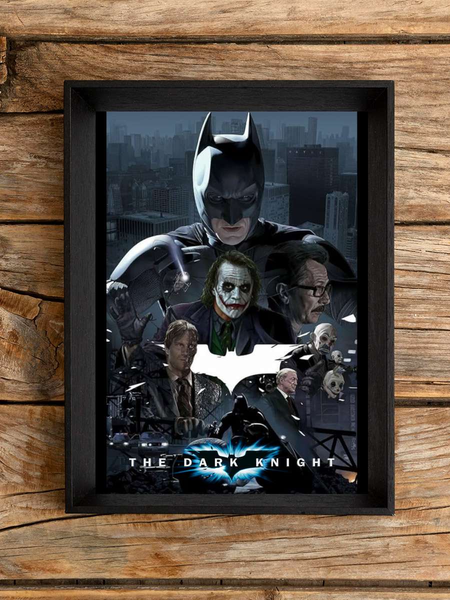 Kara Şövalye - The Dark Knight Film Tablo Siyah Çerçeveli Film Poster Afiş Tablo