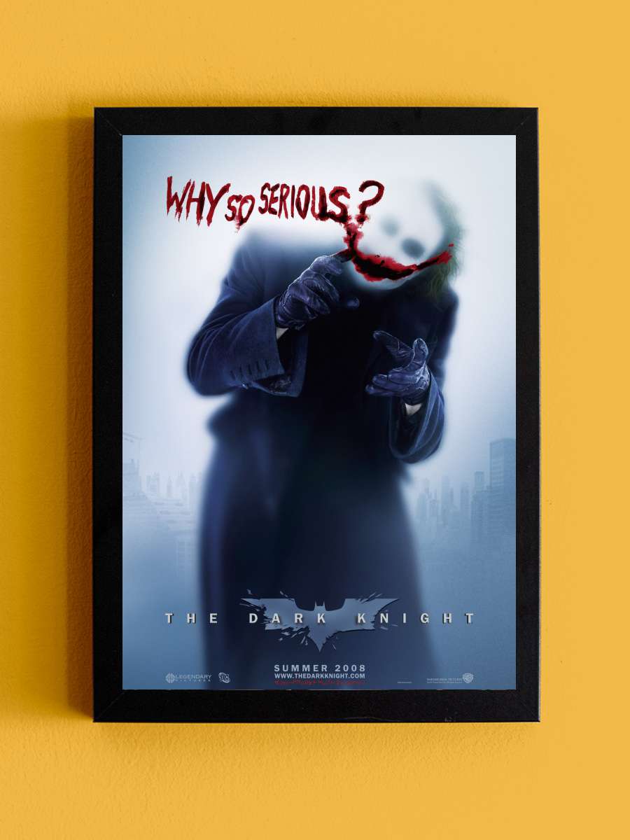 Kara Şövalye - The Dark Knight Film Tablo Siyah Çerçeveli Film Poster Afiş Tablo